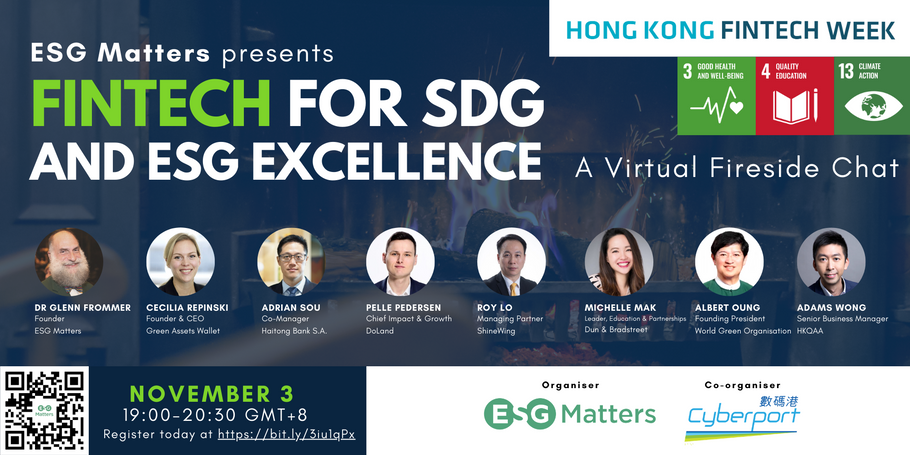 FinTech for SDG and ESG Excellence – A Virtual Fireside Chat