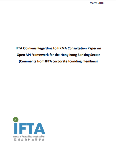 IFTA Opinion Regarding to HKMA Consultation Paper on Open API Framework for the Hong Kong Banking Sector