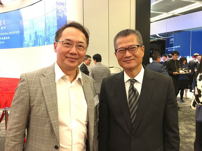 IFTA founder Mr. Paul Pong at HKEX 18th Anniversary Cocktail Reception 2018